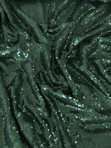 Stretch Sequin on Mesh Hunter Green