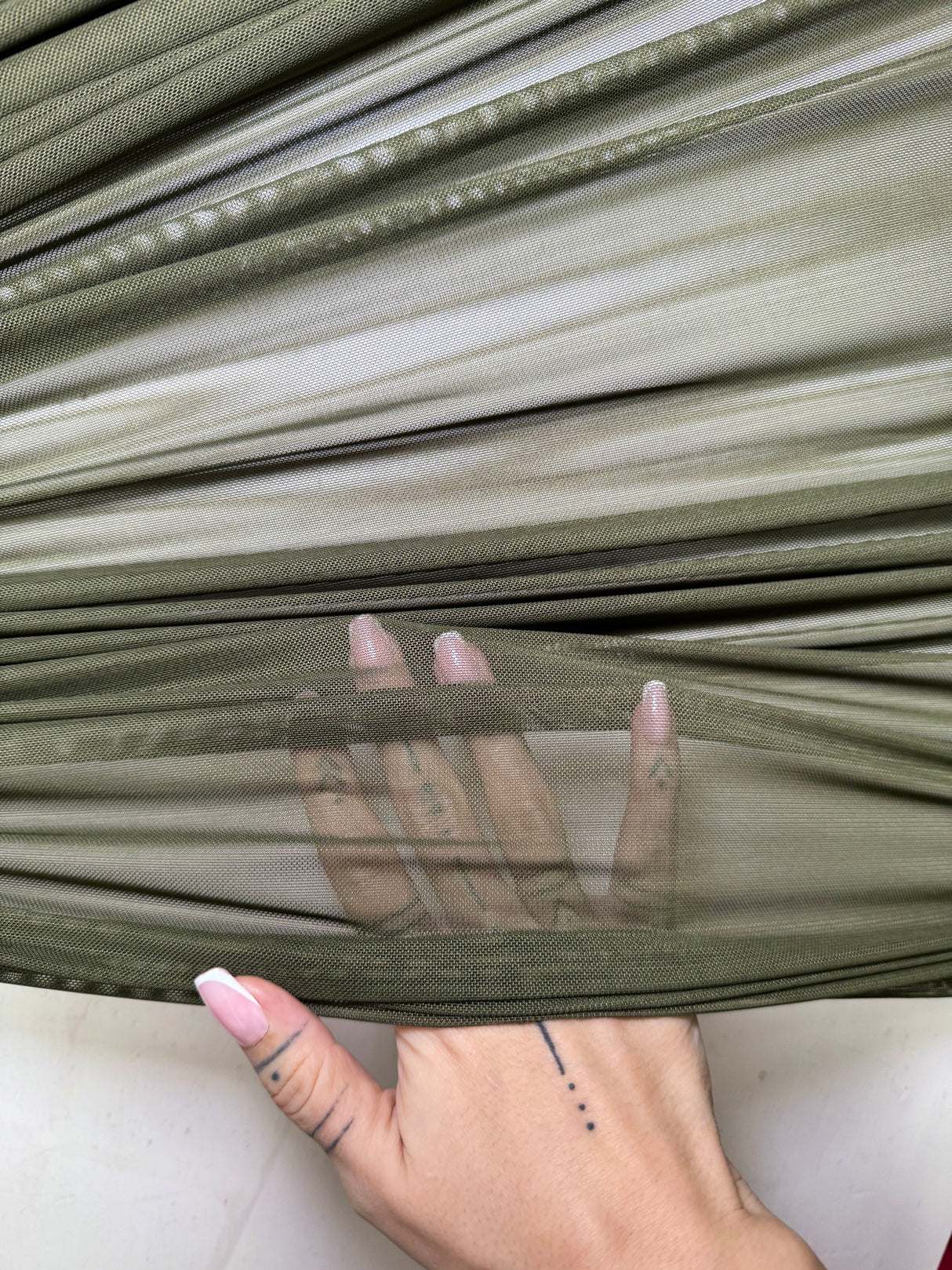 Army Green 4-Way Stretch Power Mesh