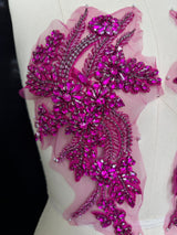 Magenta Rhinestone Applique