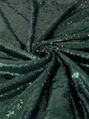 Stretch Sequin on Mesh Hunter Green
