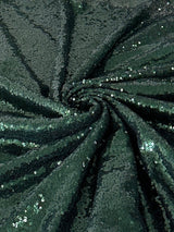 Stretch Sequin on Mesh Hunter Green
