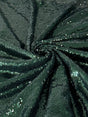 Stretch Sequin on Mesh Hunter Green