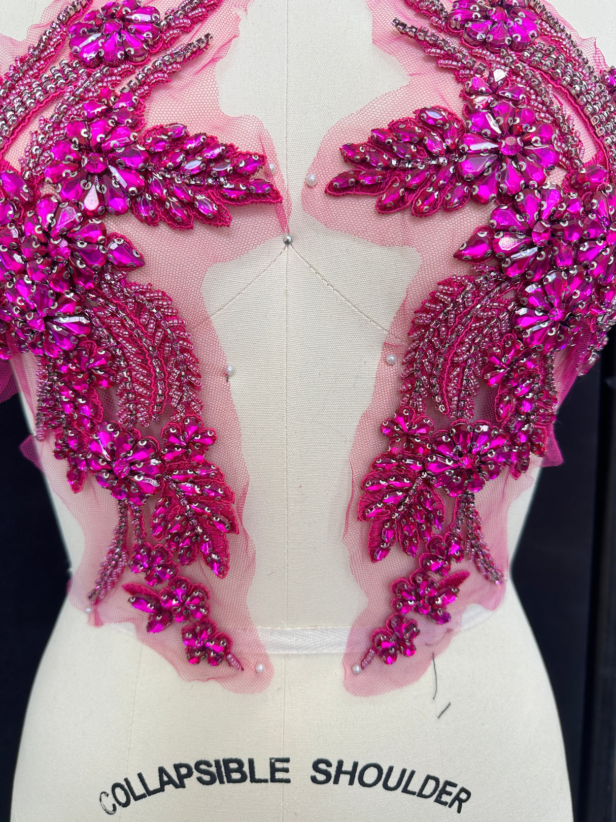 Magenta Rhinestone Applique