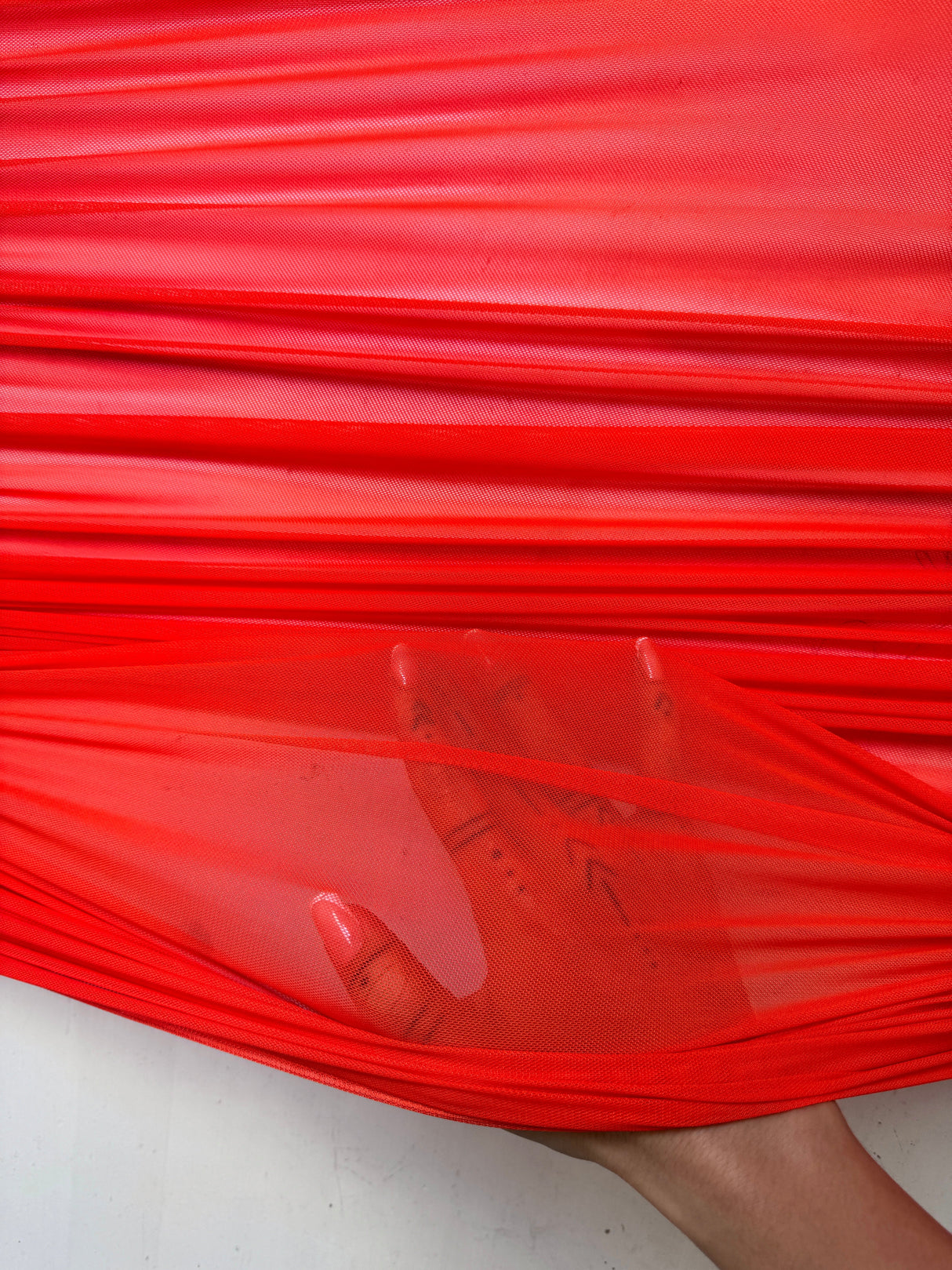 Orange 4 Way Stretch Power Mesh