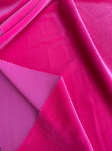 Stretch Velvet Neon Pink