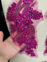 Magenta Rhinestone Applique