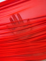 Orange 4 Way Stretch Power Mesh