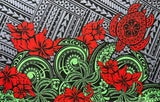 Multicolor Polynesian Tattoo Polyester Fabric - Traditional Polynesian Tattoo, Multicolor, 72" L X 45" W (1 Piece)