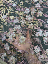 Pearl Beaded Floral Embroidery Lace
