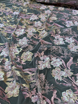 Pearl Beaded Floral Embroidery Lace