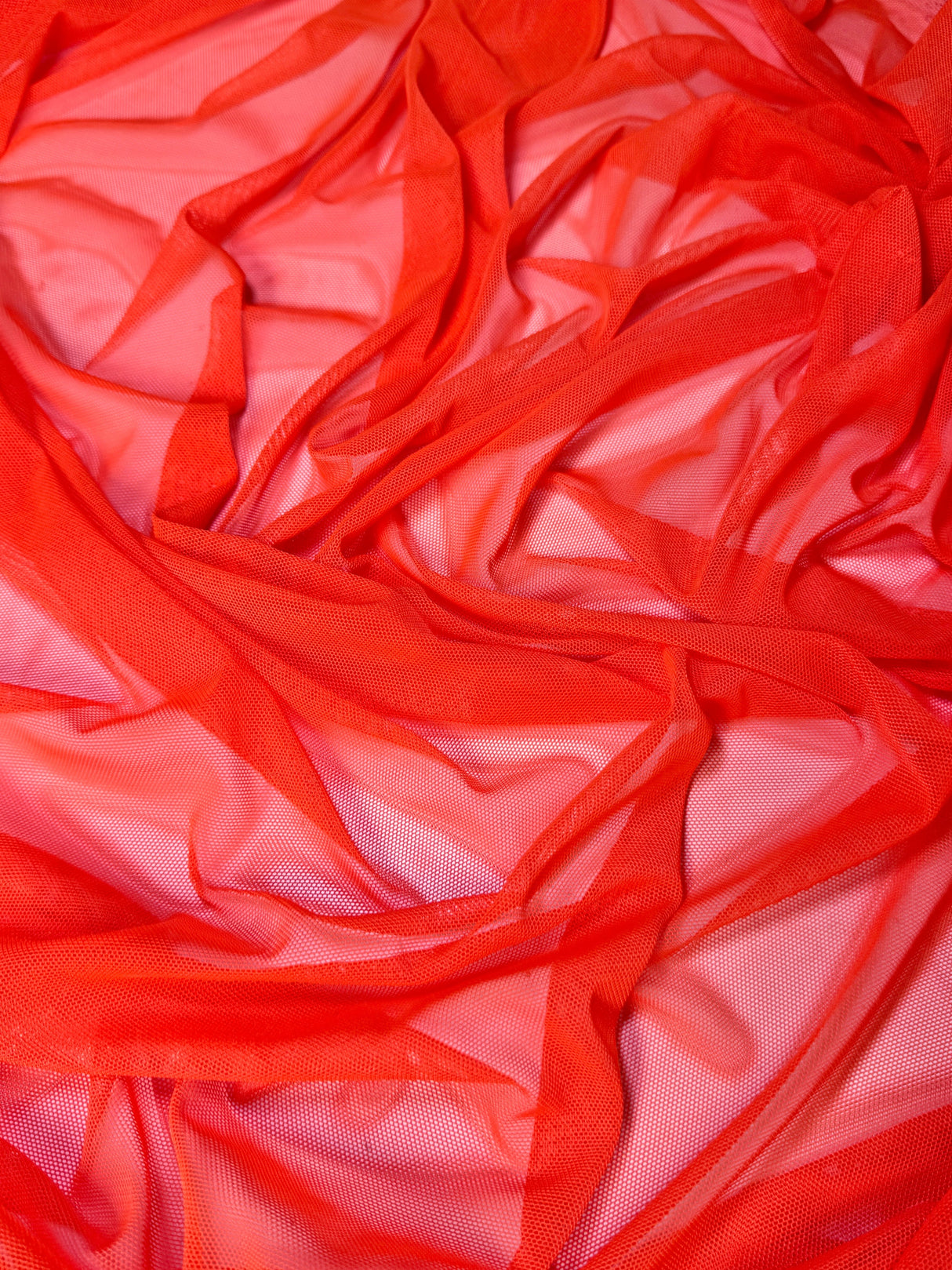 Orange 4 Way Stretch Power Mesh