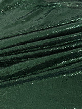 Stretch Sequin on Mesh Hunter Green
