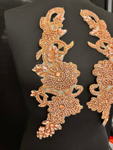Rusty Rose Rhinestone Applique