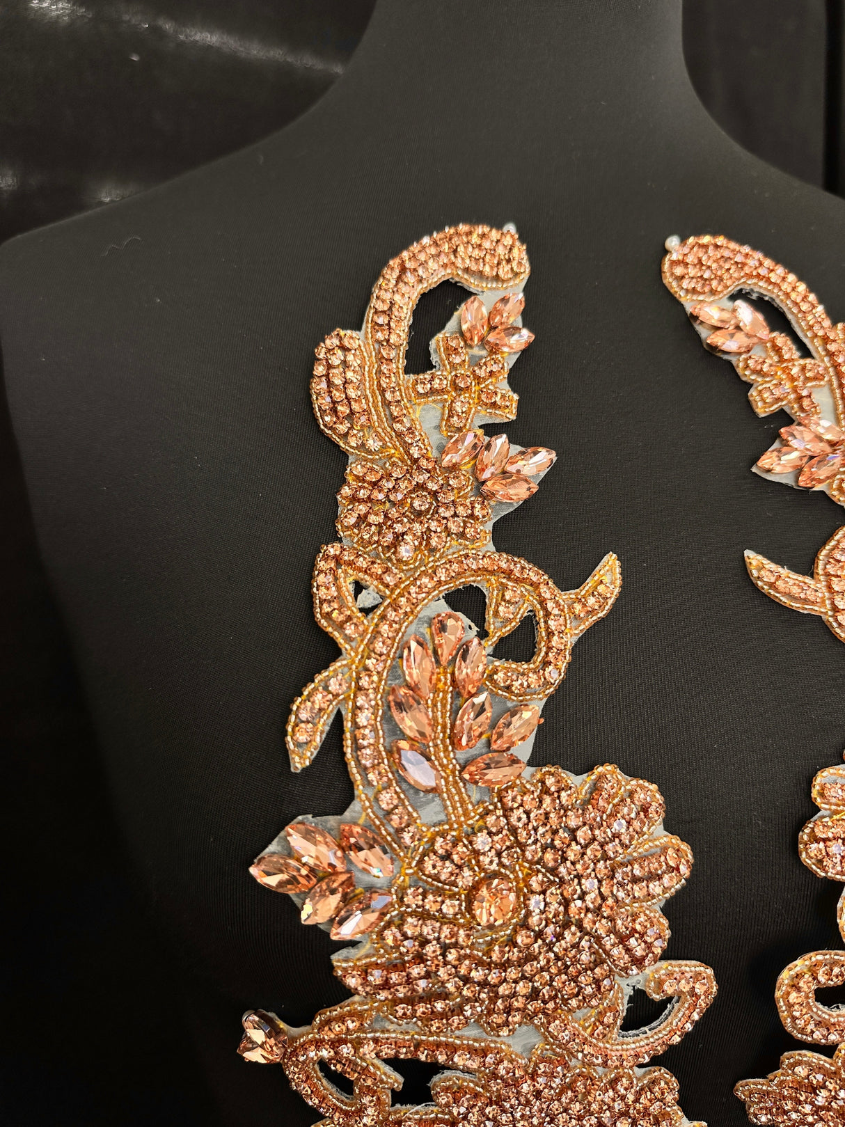Rusty Rose Rhinestone Applique