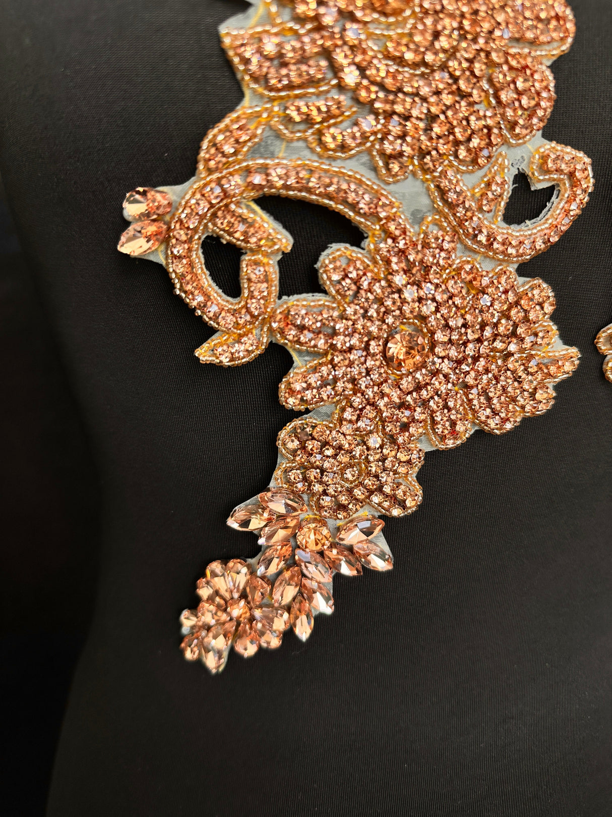 Rusty Rose Rhinestone Applique