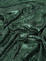 Stretch Sequin on Mesh Hunter Green