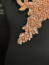 Rusty Rose Rhinestone Applique