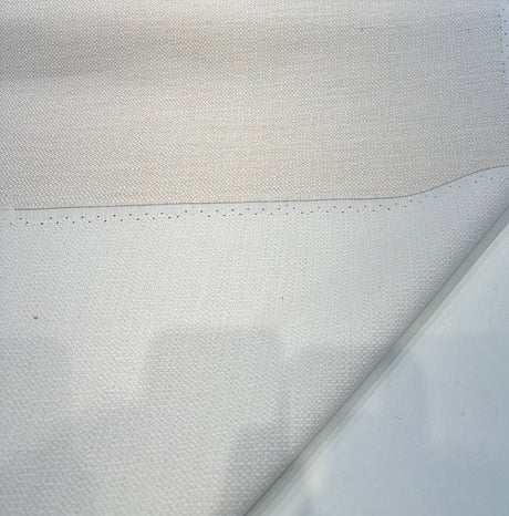 Sunbrella Action Linen Acrylic Fabric - Cream Beige Basketweave, 54" Width (1 Yard)
