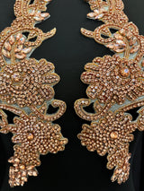 Rusty Rose Rhinestone Applique