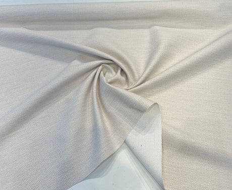 Sunbrella Action Linen Acrylic Fabric - Cream Beige Basketweave, 54" Width (1 Yard)