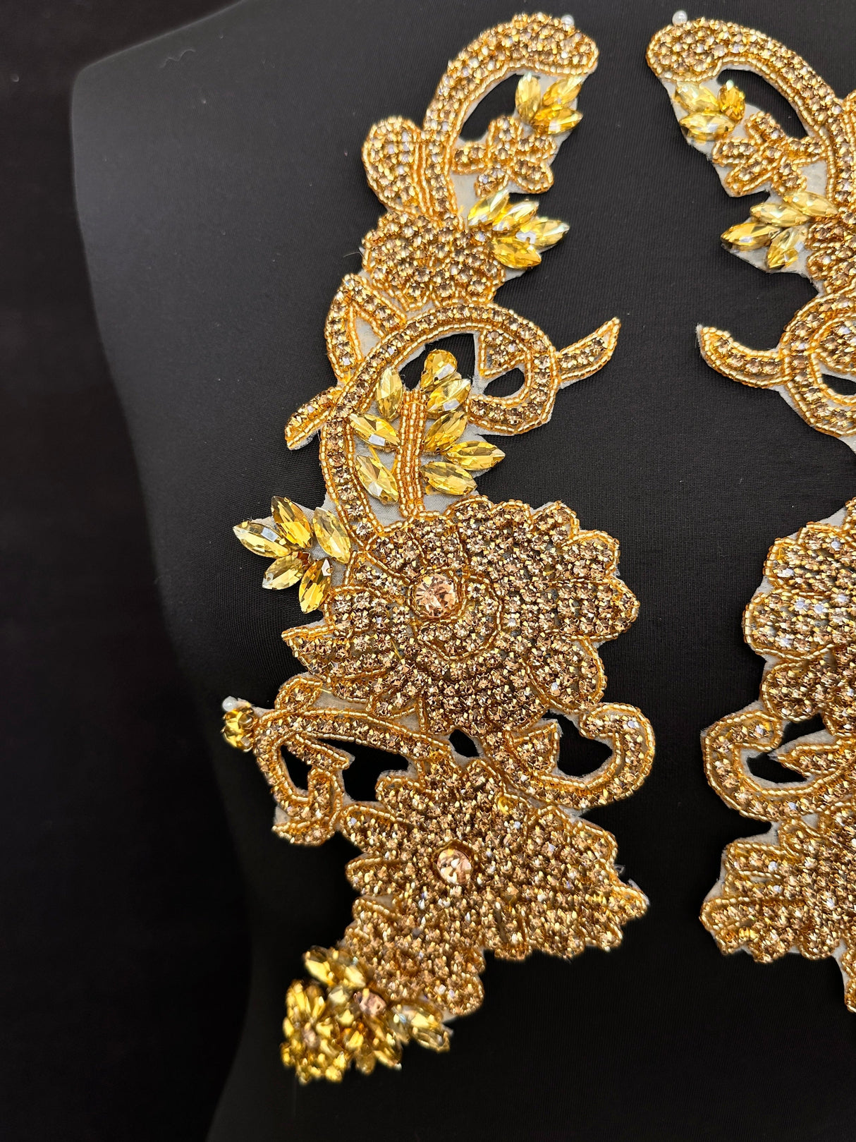 Gold Rhinestone Applique