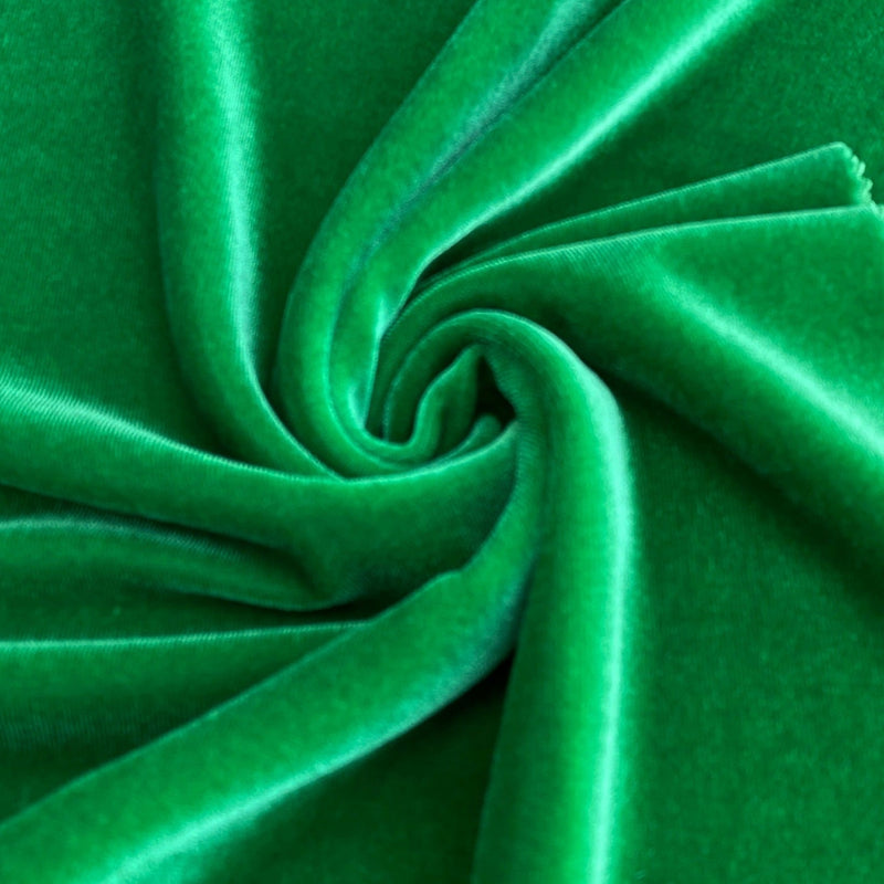 Kelly Green Stretch Velvet