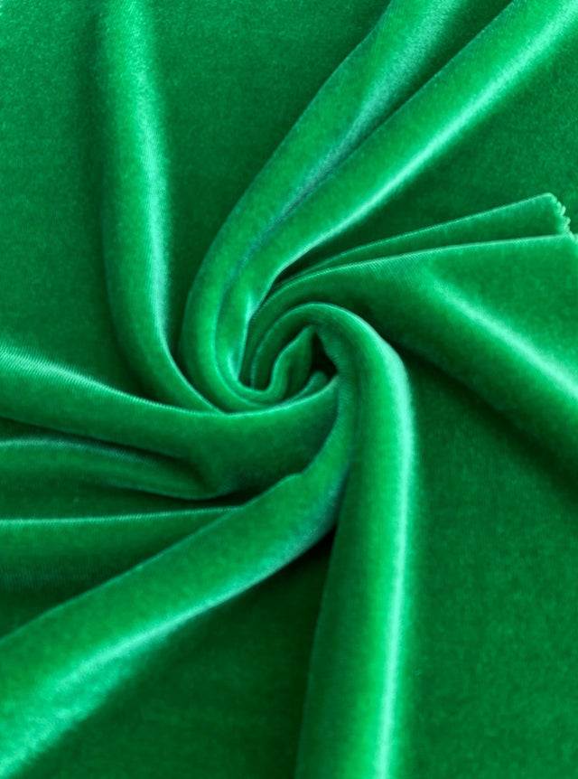 Kelly Green Stretch Velvet