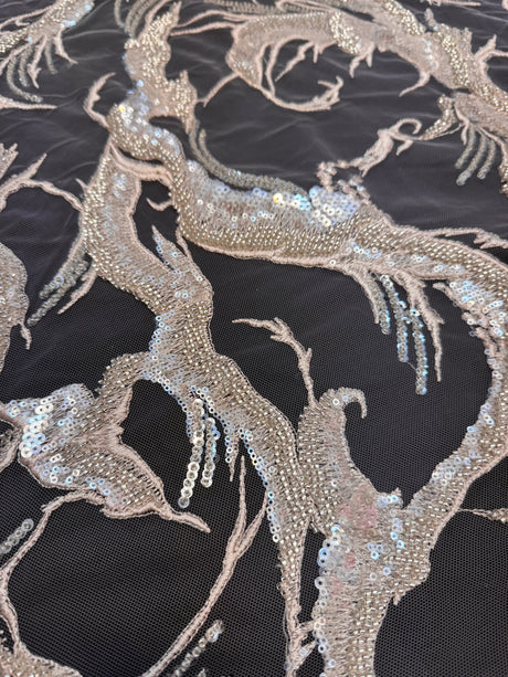 Sequin Embroidered Mesh Lace