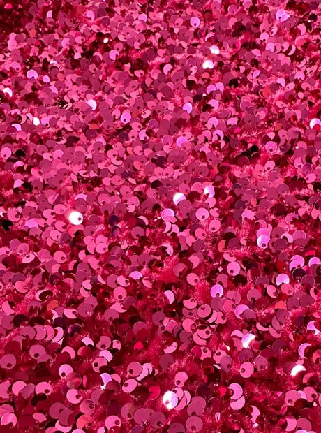 Stretch Sequin on Velvet Fuchsia