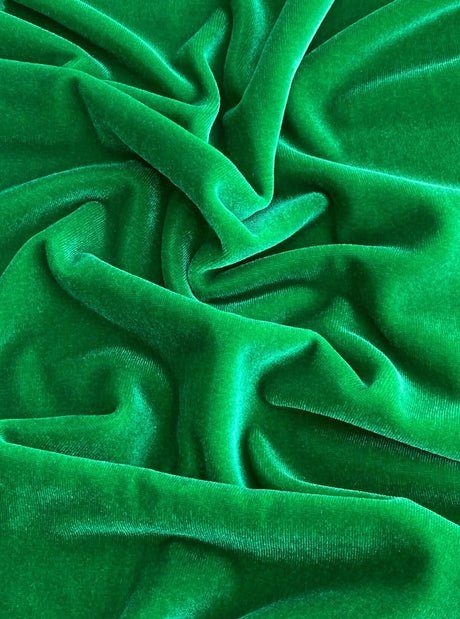 Kelly Green Stretch Velvet
