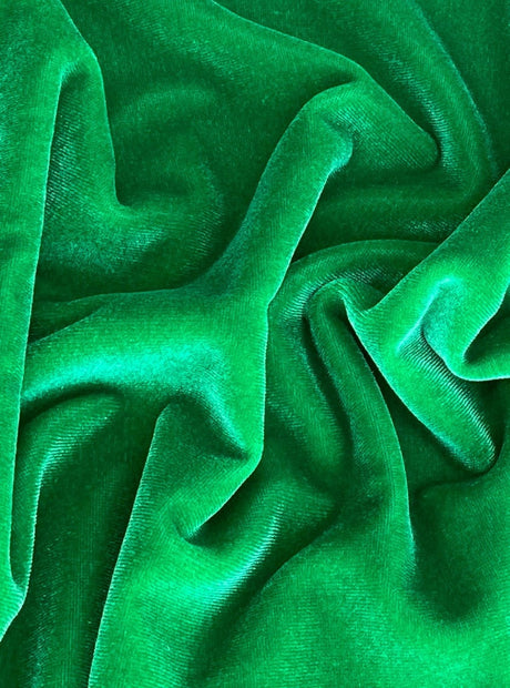 Kelly Green Stretch Velvet