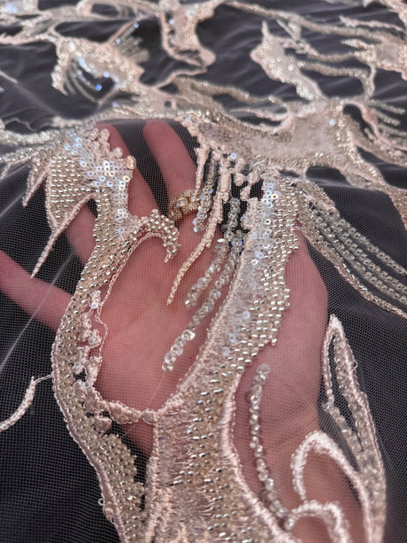 Sequin Embroidered Mesh Lace