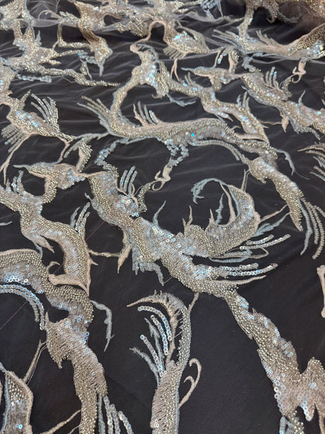 Sequin Embroidered Mesh Lace