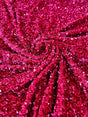 Stretch Sequin on Velvet Fuchsia