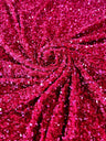 Stretch Sequin on Velvet Fuchsia