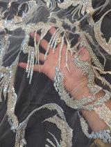 Sequin Embroidered Mesh Lace