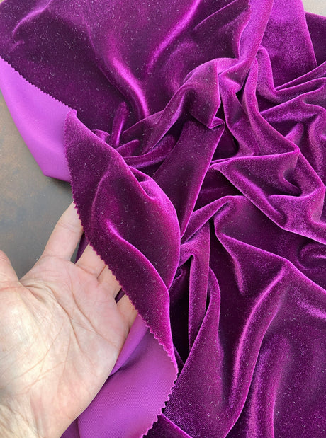 Stretch Velvet Magenta