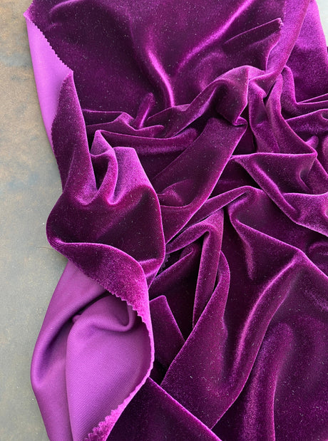 Stretch Velvet Magenta