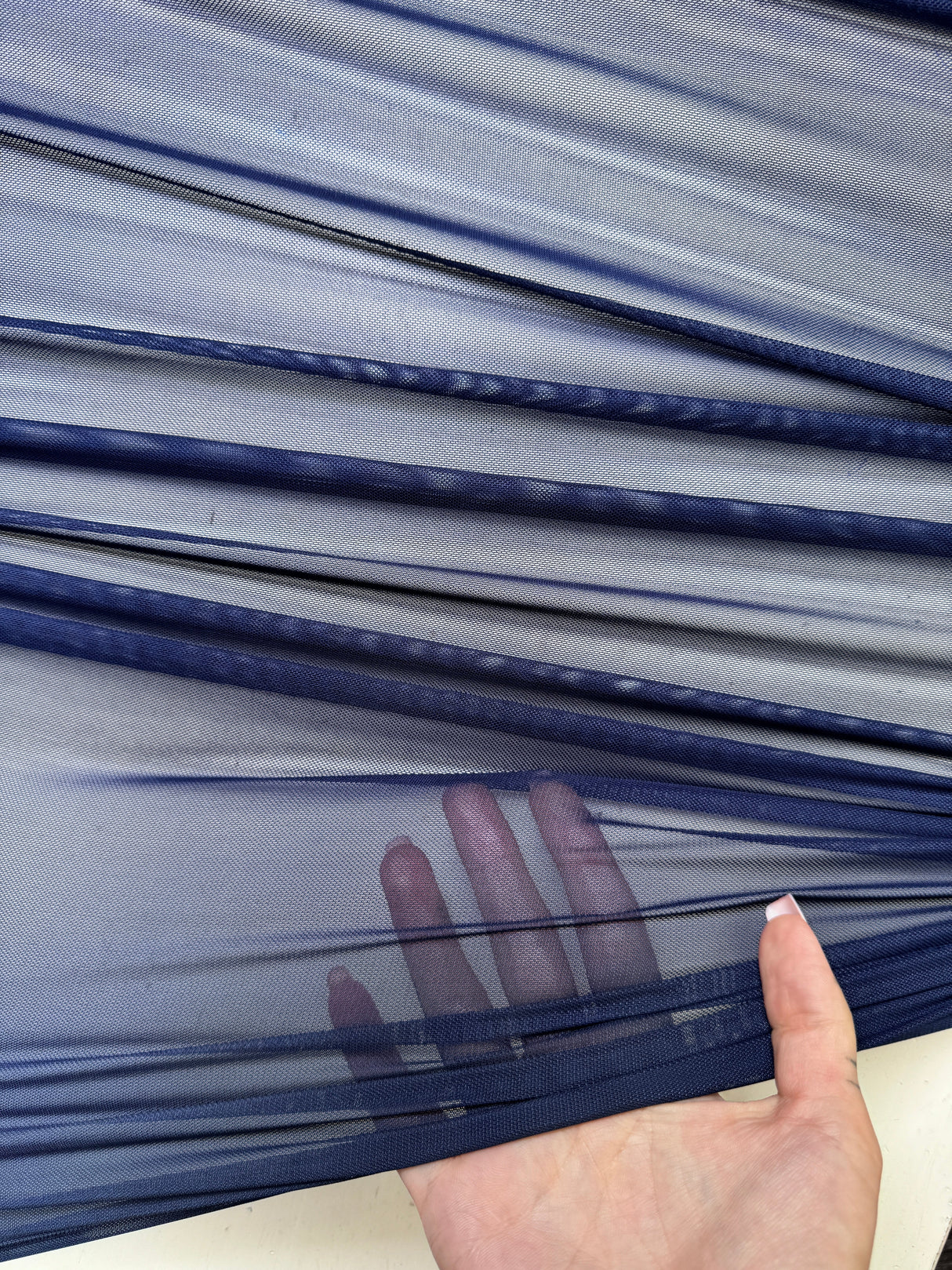 Navy 4-Way Stretch Power Mesh