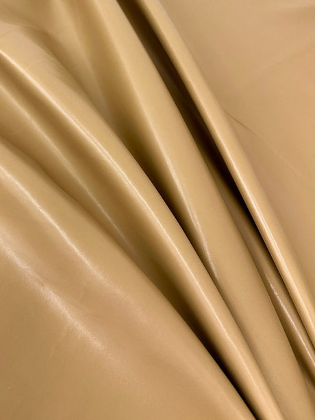 Stretch Faux Leather Caramel