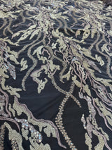 Beaded Sequin Lace Champagne-Lilac