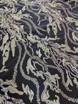Beaded Sequin Lace Champagne-Lilac
