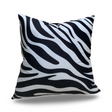 Viva020 Velvet Fabric - White Abstract Black Zebra Design, 20" X 20" (1 Piece)
