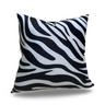 Viva020 Velvet Fabric - White Abstract Black Zebra Design, 20" X 20" (1 Piece)