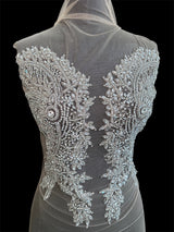 Silver Rhinestone Bodice Applique