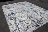 Comfortable Soft Shimmery Cozy Fluffy Design Polypropylene Fabric - Blue, Shimmery, Soft Backing, 7'6" X 10'3" (1 Unit)