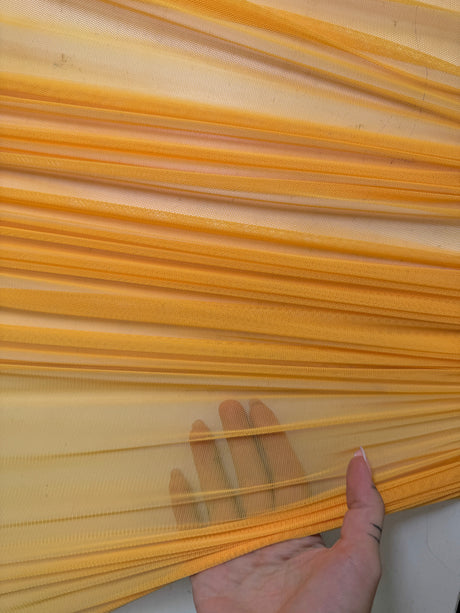 Yellow 4-Way Stretch Power Mesh