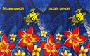 Polyester Sarong Plumeria Flower Tribal Tattoo