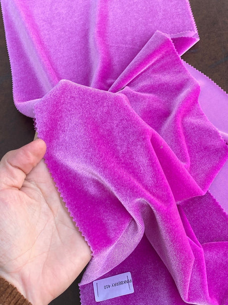 Stretch Velvet Pinkberry