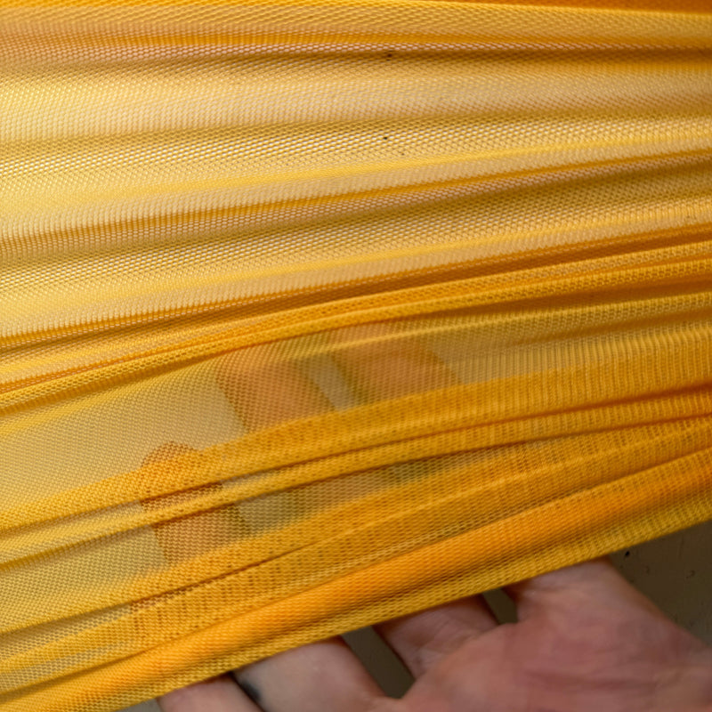 Yellow 4-Way Stretch Power Mesh